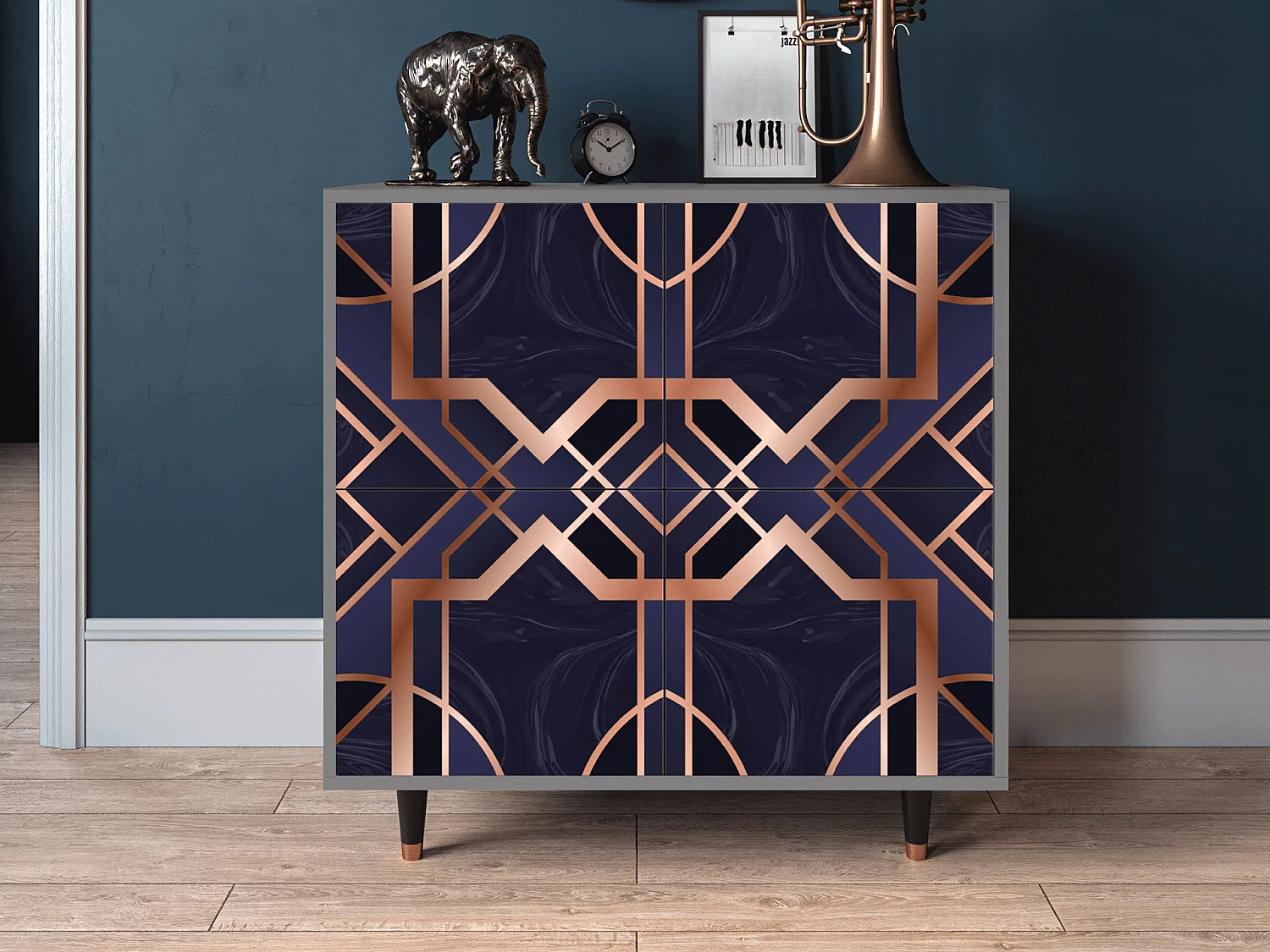 Sideboard - 94x96x48 cm - BS3 - Purple Temple, Grau