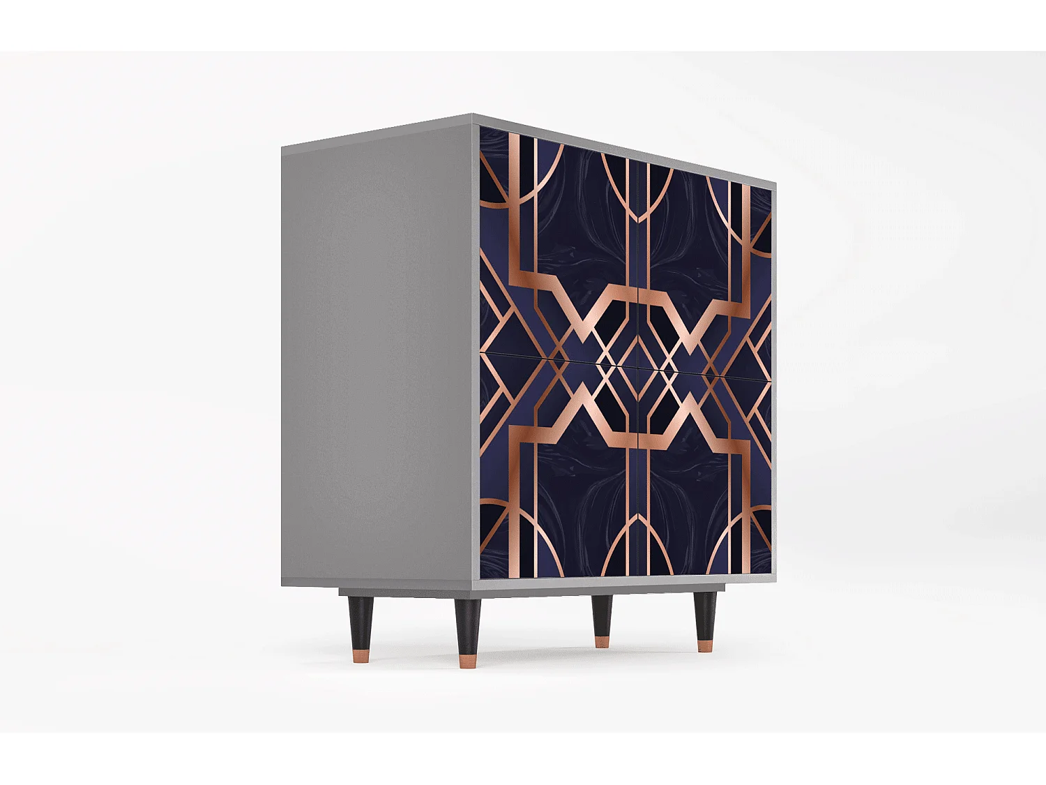 Sideboard - 94x96x48 cm - BS3 - Purple Temple, Grau