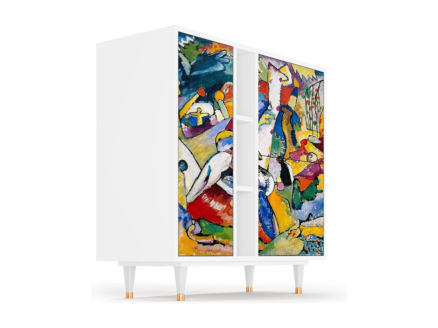 Kredens - 94х96х41 cm - BS5 - Improvisation 26  , Biały