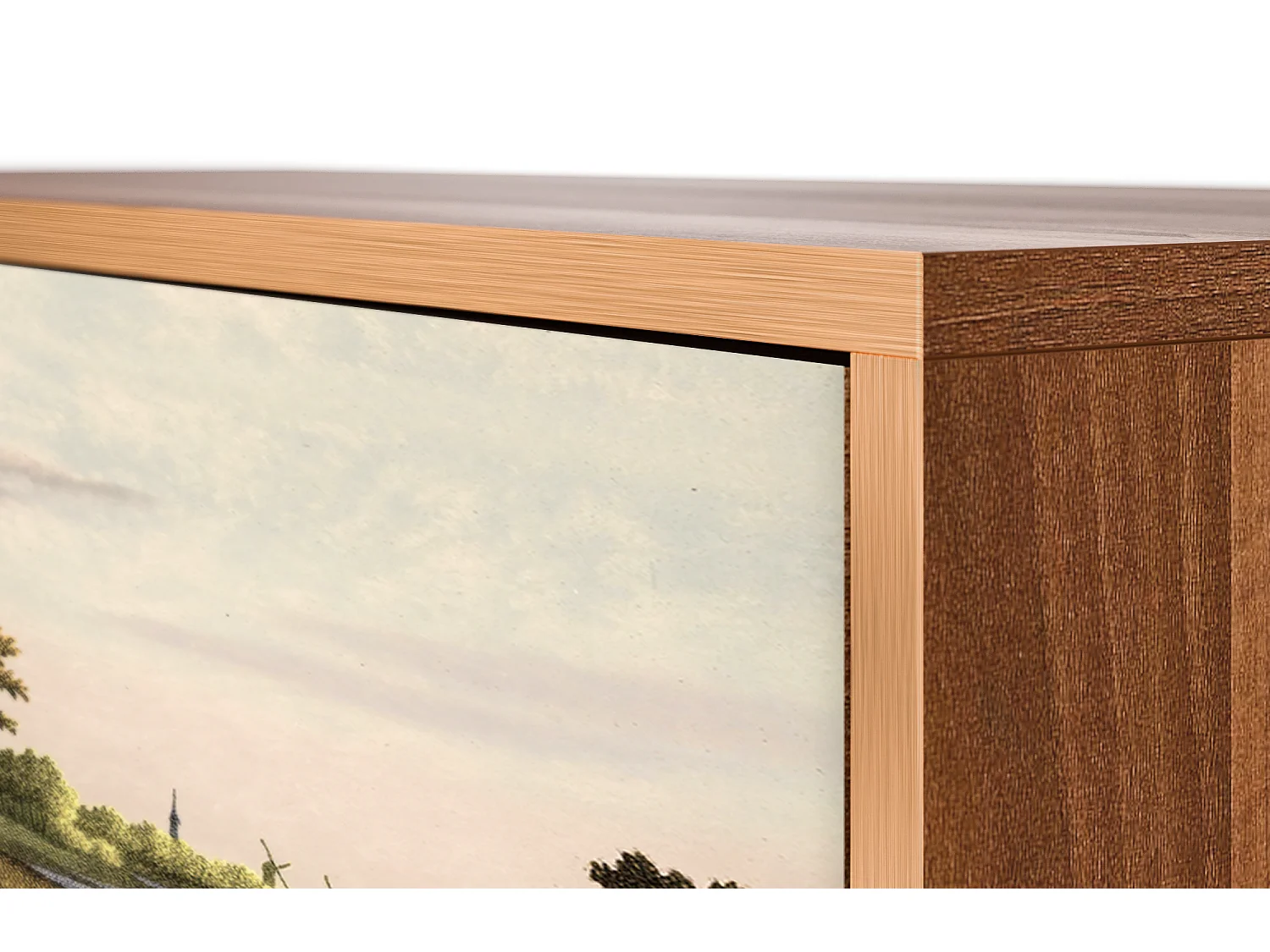 Dressoir - 115х84х41 cm - S3 - Mill along a River, Walnoot