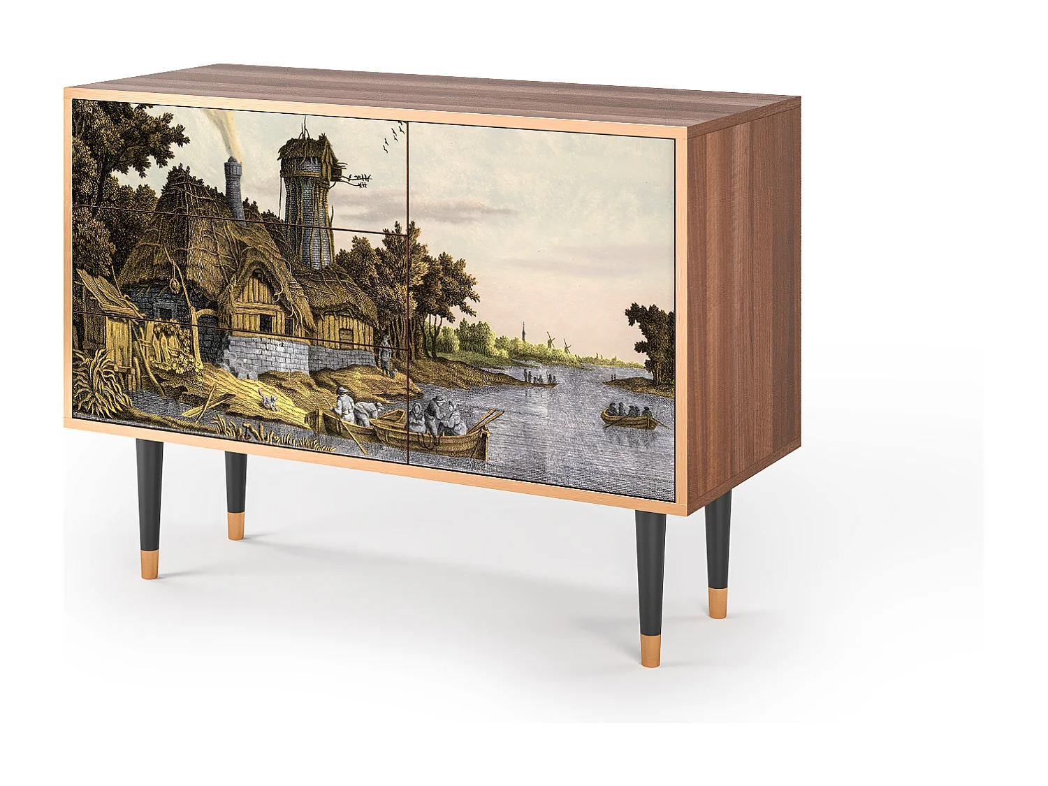 Buffet - 115х84х41 cm - S3 - Mill along a River, Noyer