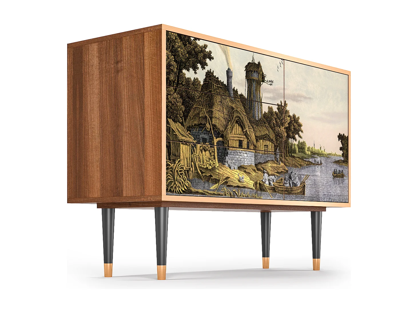 Buffet - 115х84х41 cm - S3 - Mill along a River, Noyer