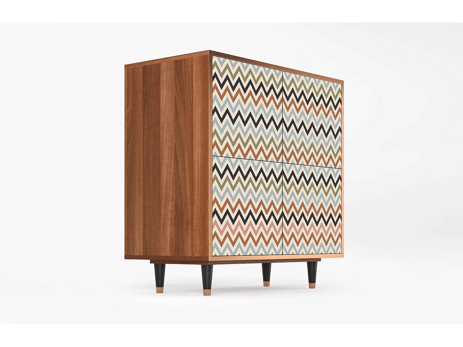 Credenza - 94x96x48 cm - BS3 - Bright Ripple, Noce
