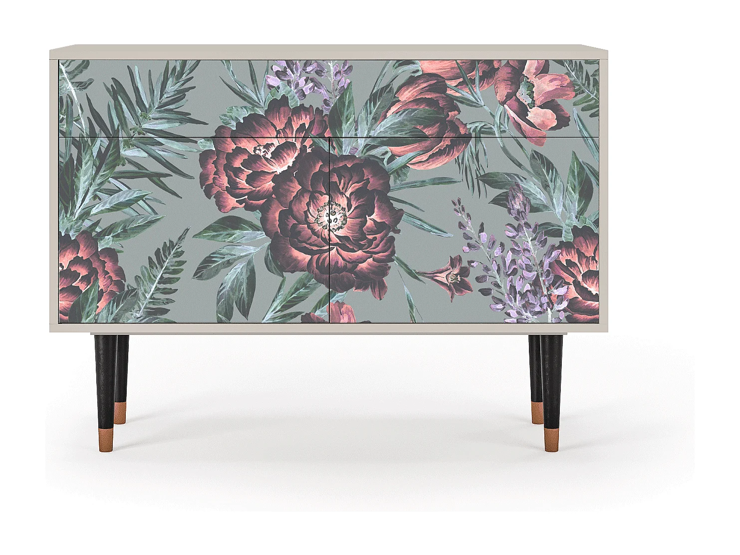 Credenza - 115x85x48 cm - BS4 - Light Peonies, Sabbia