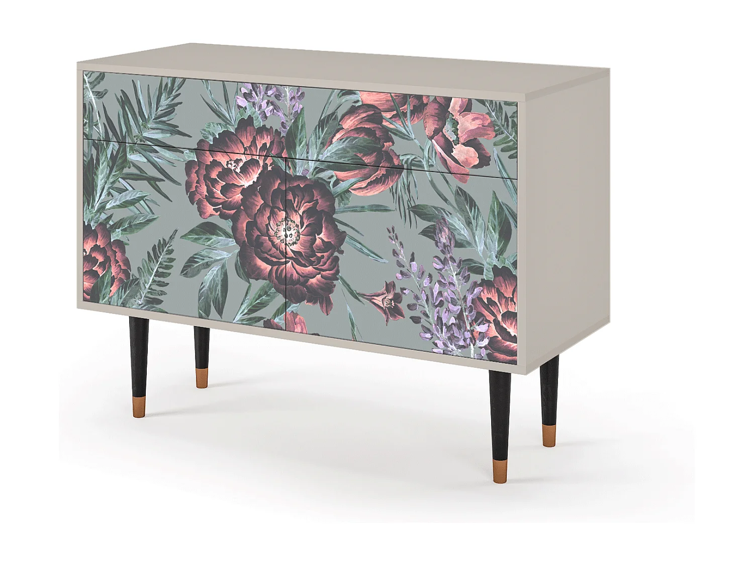 Credenza - 115x85x48 cm - BS4 - Light Peonies, Sabbia