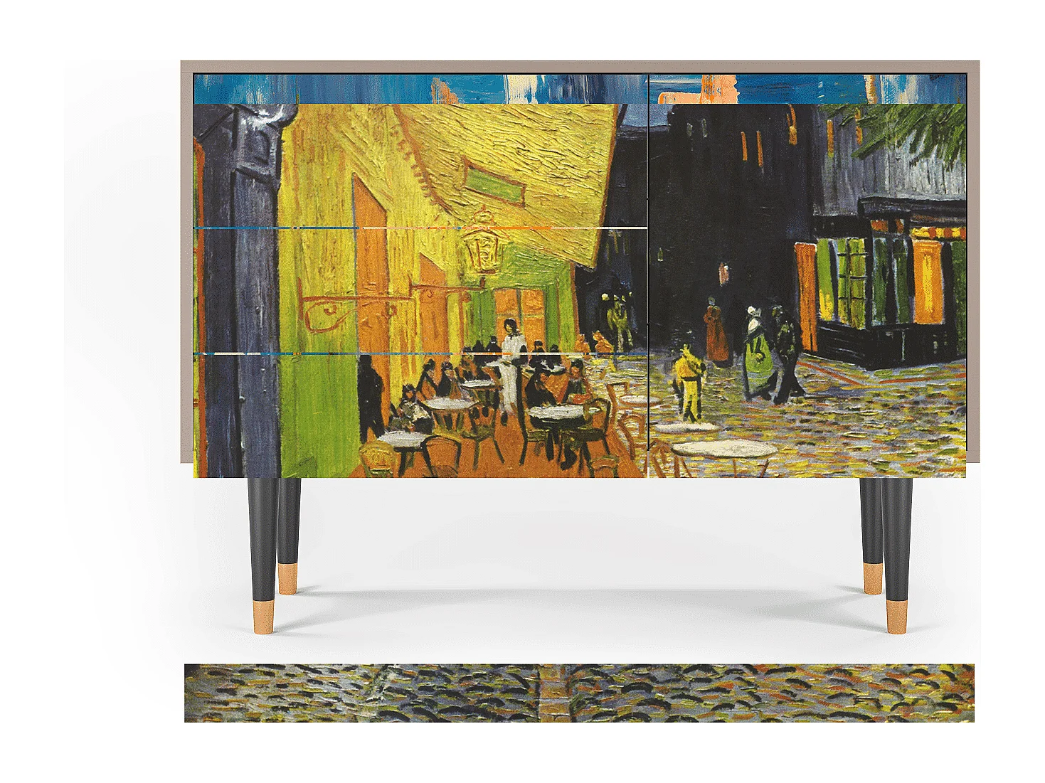 Credenza - 115х84х41 cm - S3 - Café Terrace at Night, Latte