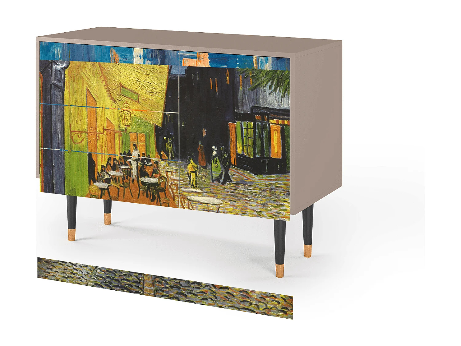 Credenza - 115х84х41 cm - S3 - Café Terrace at Night, Latte