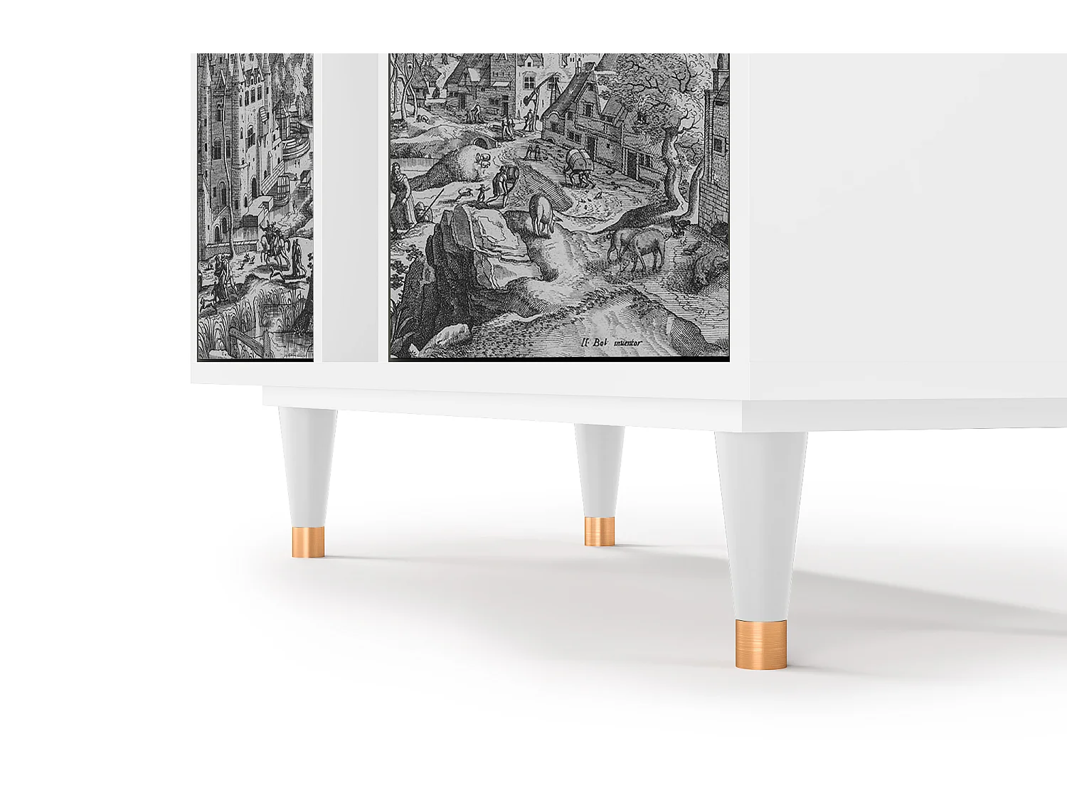 Credenza - 94х96х41 cm - BS5 - Bird Dropping, Bianco