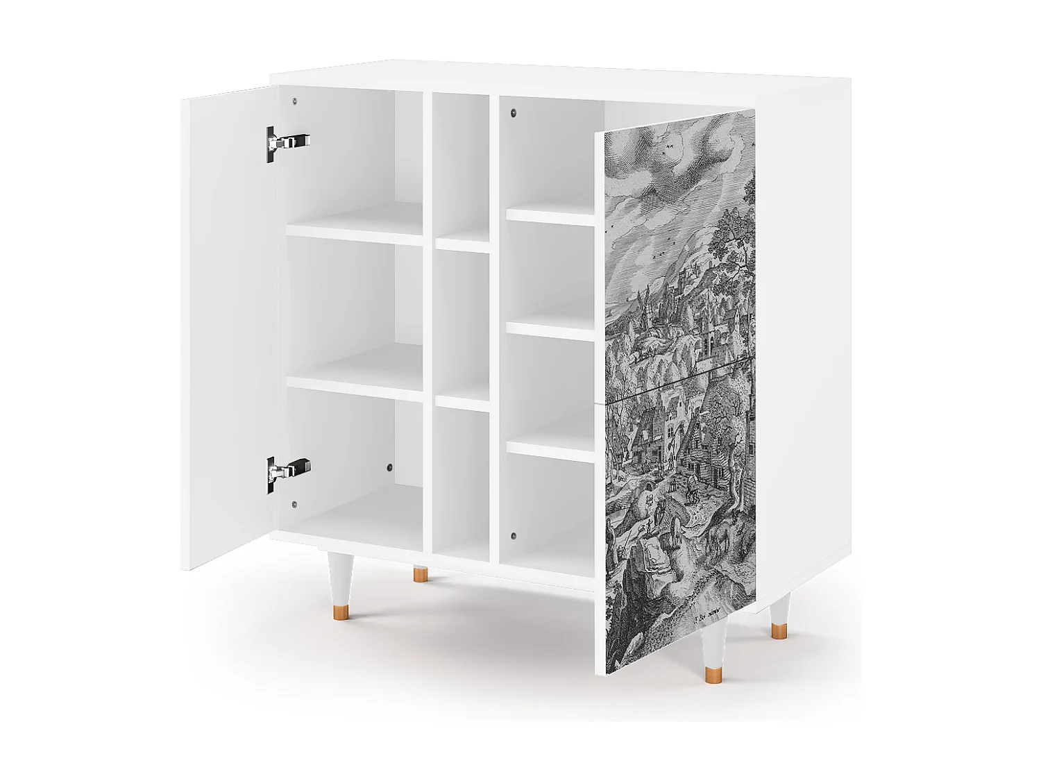 Credenza - 94х96х41 cm - BS5 - Bird Dropping, Bianco