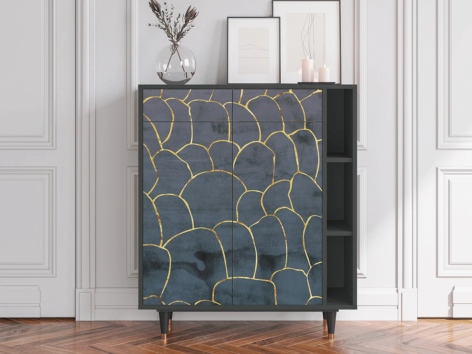Buffet - 96х110х41 cm - BS6 - Blue Lagoon, Anthracite