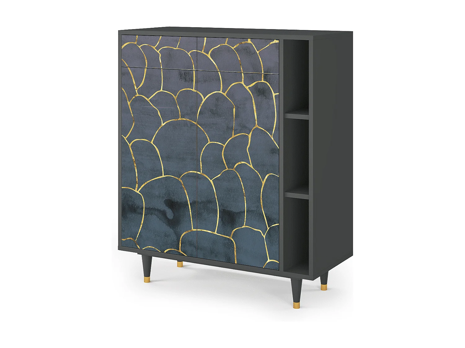 Buffet - 96х110х41 cm - BS6 - Blue Lagoon, Anthracite