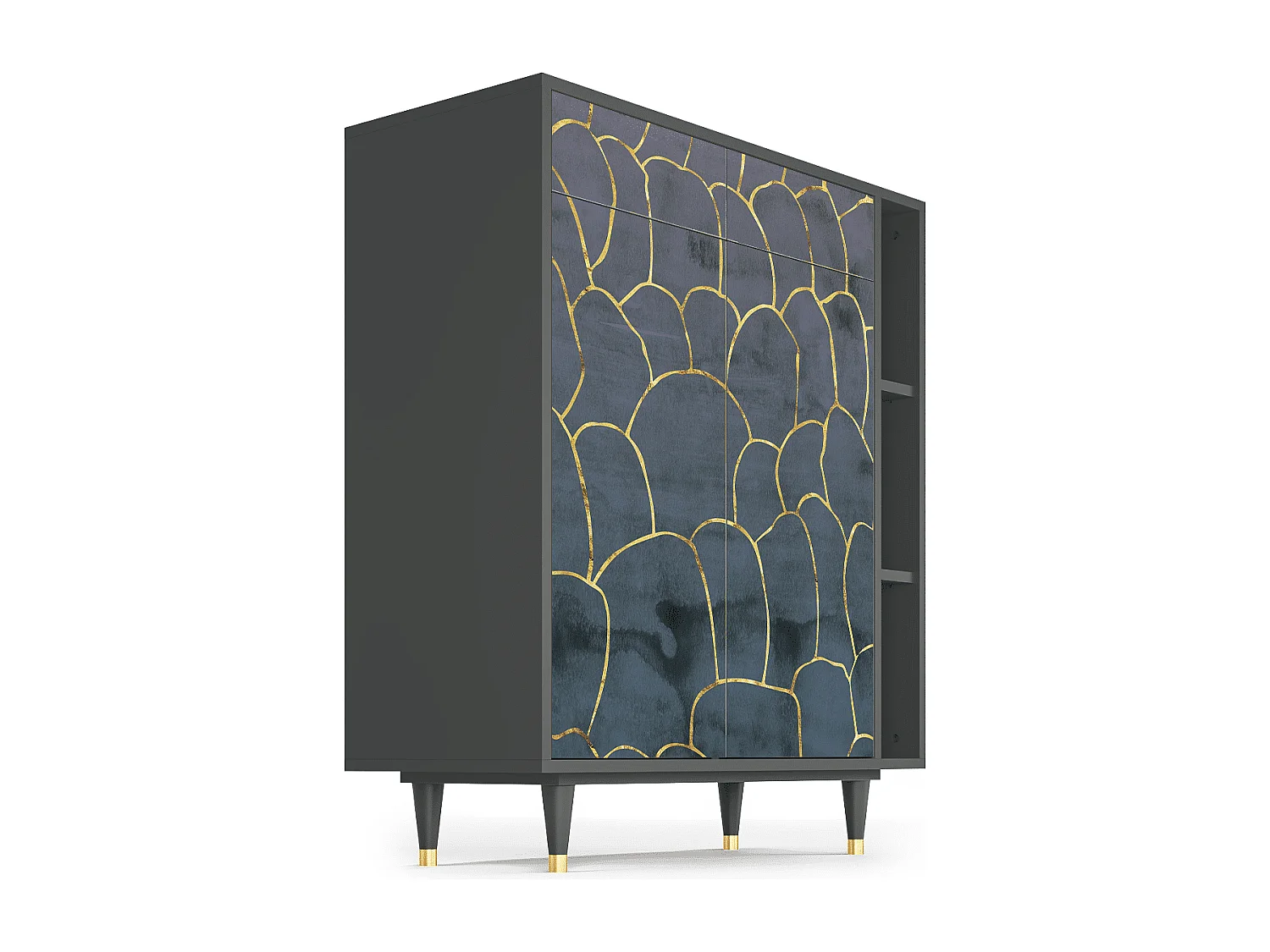 Buffet - 96х110х41 cm - BS6 - Blue Lagoon, Anthracite