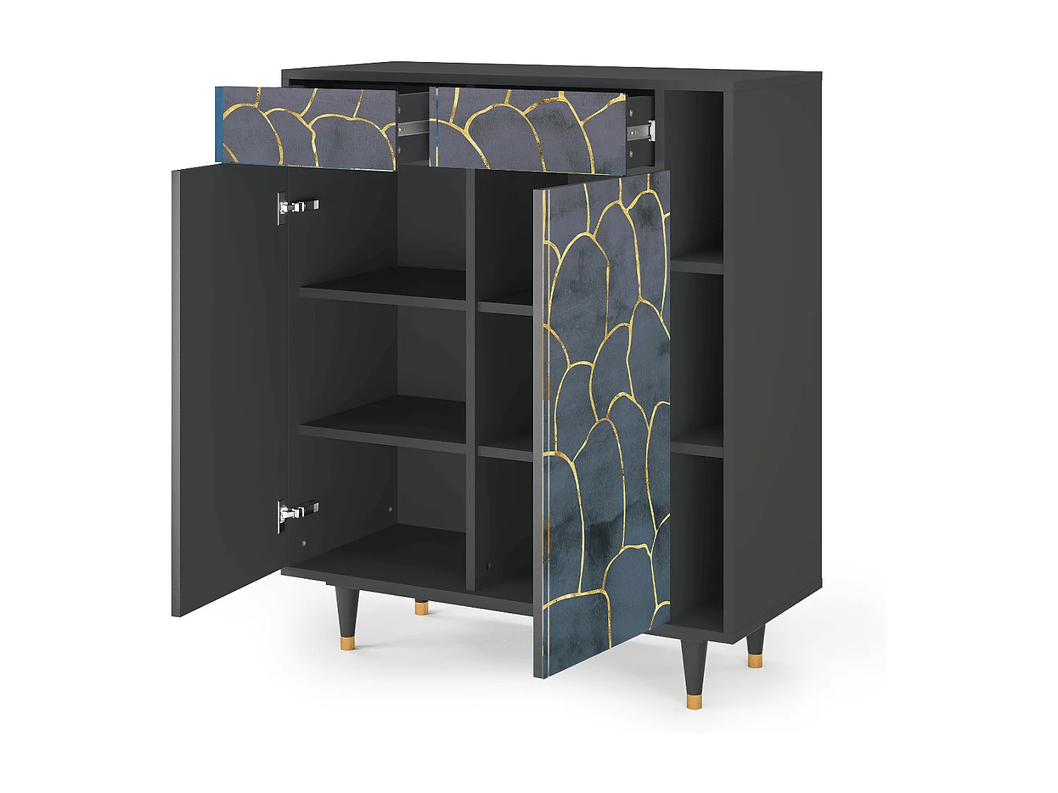 Buffet - 96х110х41 cm - BS6 - Blue Lagoon, Anthracite