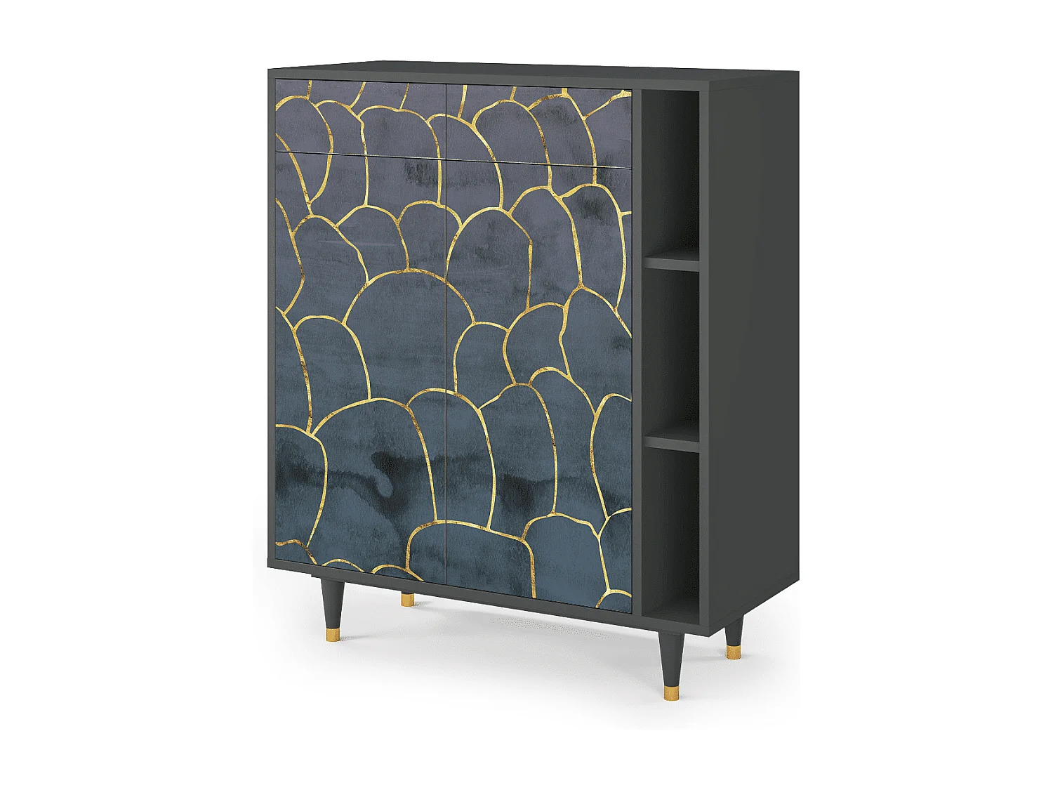 Buffet - 96х110х41 cm - BS6 - Blue Lagoon, Anthracite