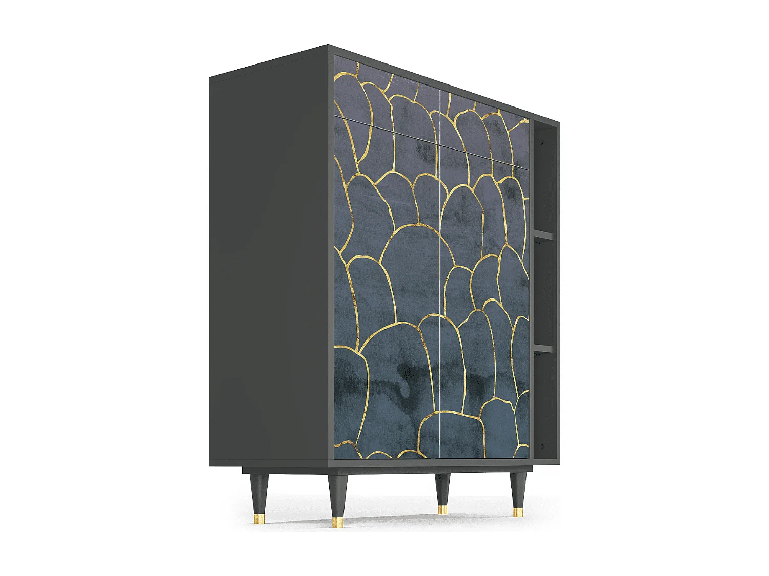 Buffet - 96х110х41 cm - BS6 - Blue Lagoon, Anthracite