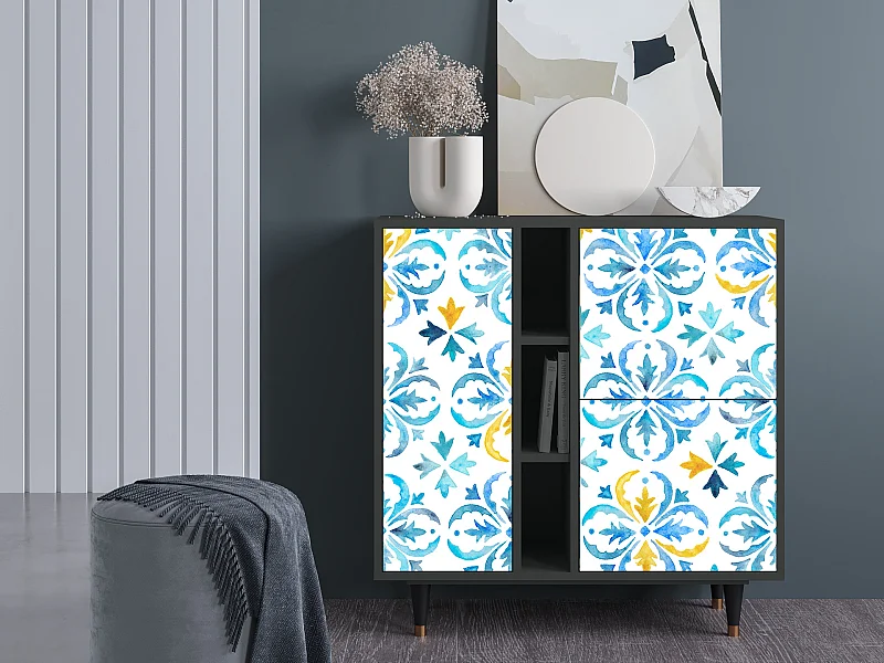 Dressoir - 94х96х41 cm - BS5 - Lisbon Flover, Antraciet