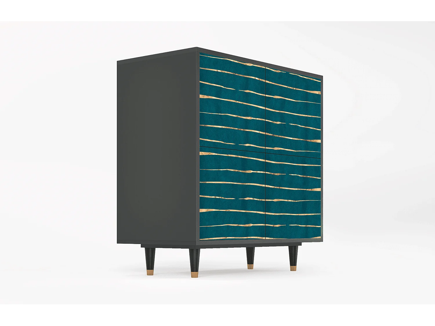 Dressoir - 94x96x48 cm - BS3 - Ocean Drive, Antraciet
