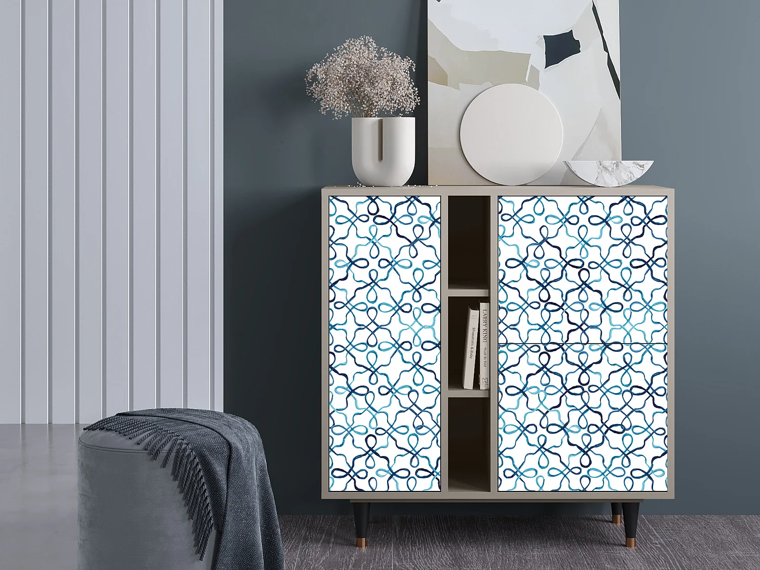 Kredens - 94х96х41 cm - BS5 - Marine Strings, Piaskowy