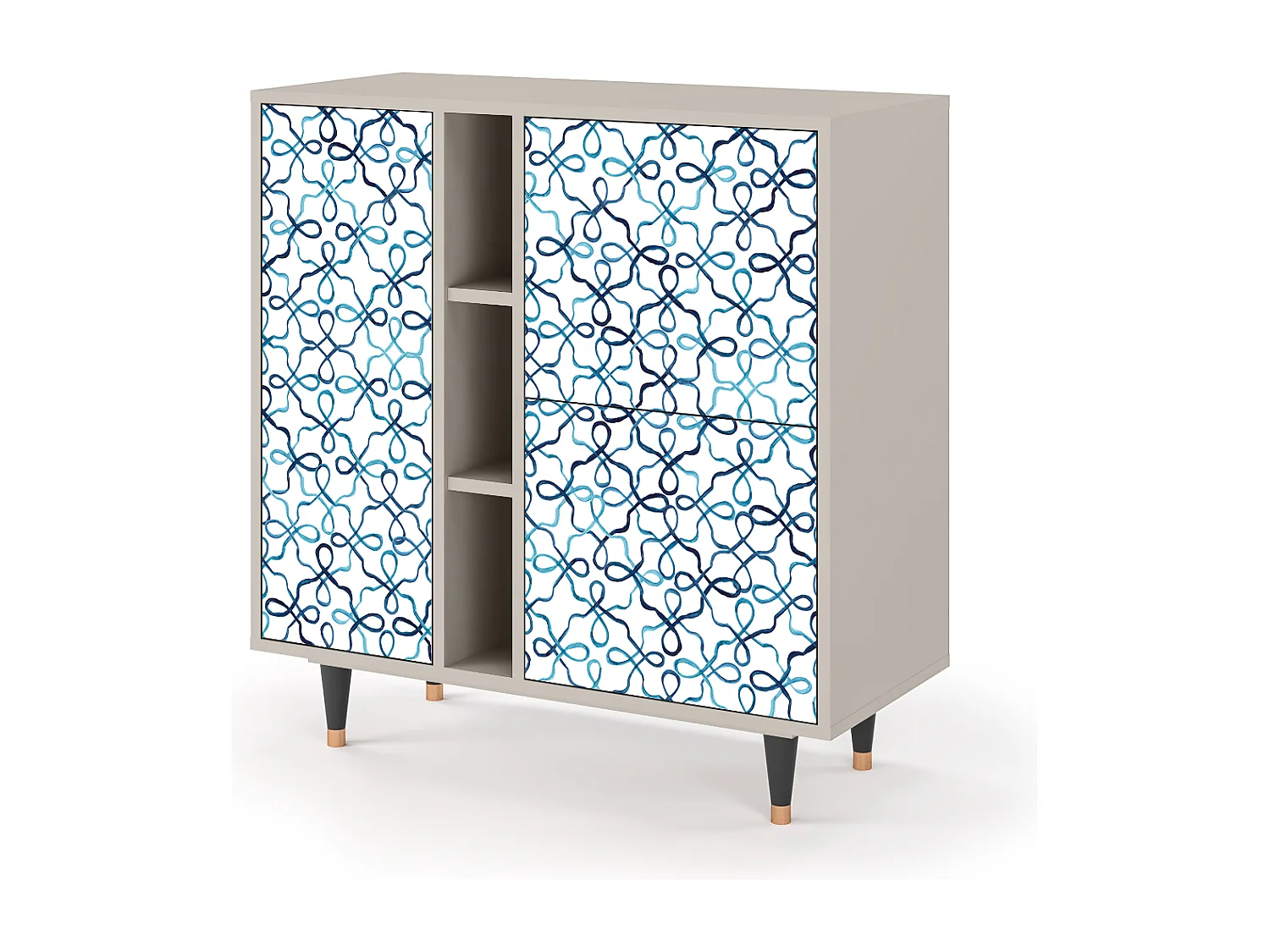 Kredens - 94х96х41 cm - BS5 - Marine Strings, Piaskowy