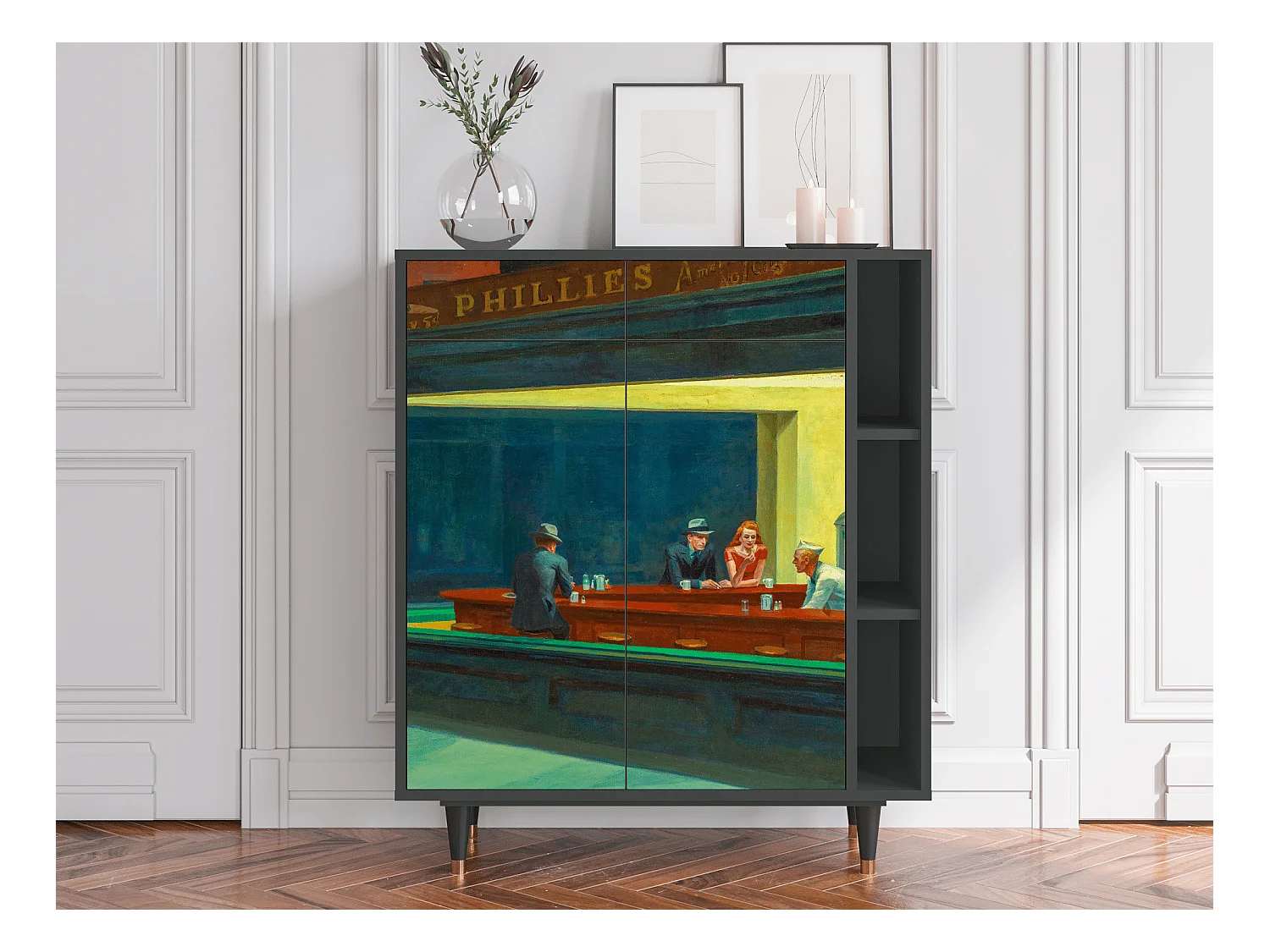 Buffet - 96х110х41 cm - BS6 - Nighthawks by Hopper, Anthracite
