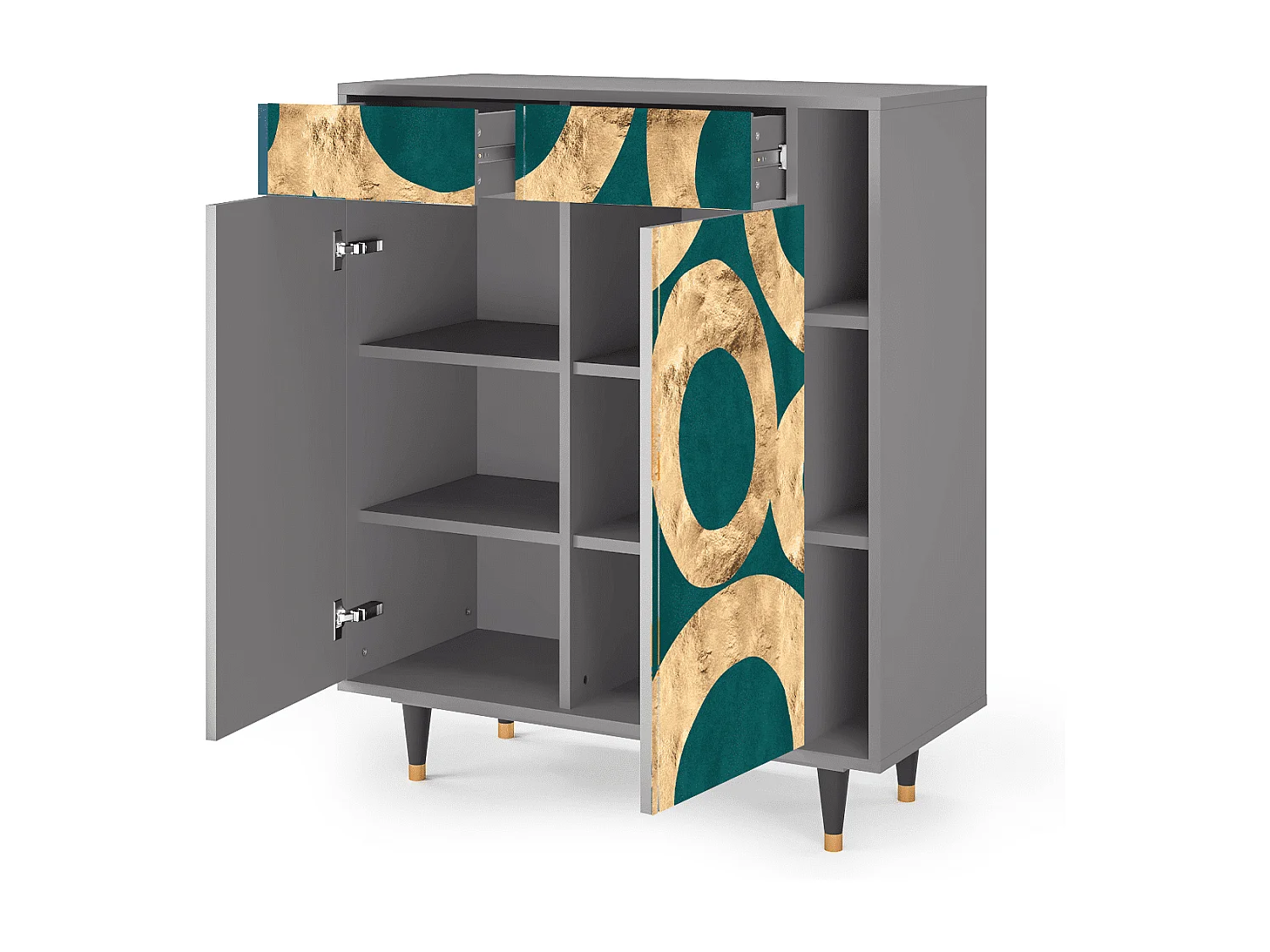 Sideboard - 96х110х41 cm - BS6 - Zircon Sphere, Grau