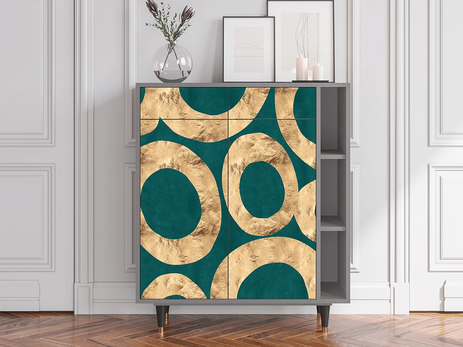 Dressoir - 96х110х41 cm - BS6 - Zircon Sphere, Grijs