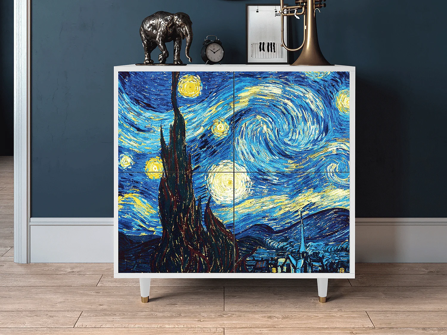 Buffet - 94x96x48 cm - BS3 - The Starry Night  , Blanc