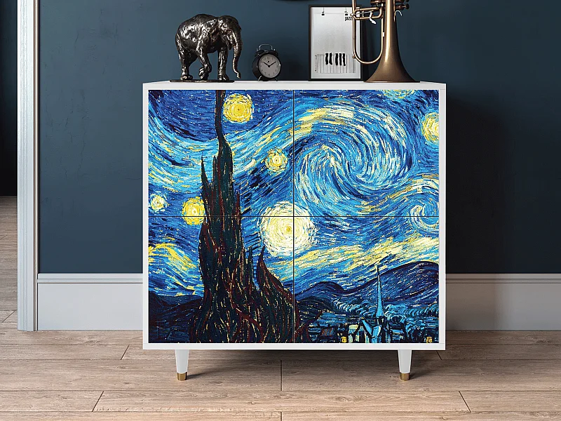 Buffet - 94x96x48 cm - BS3 - The Starry Night  , Blanc
