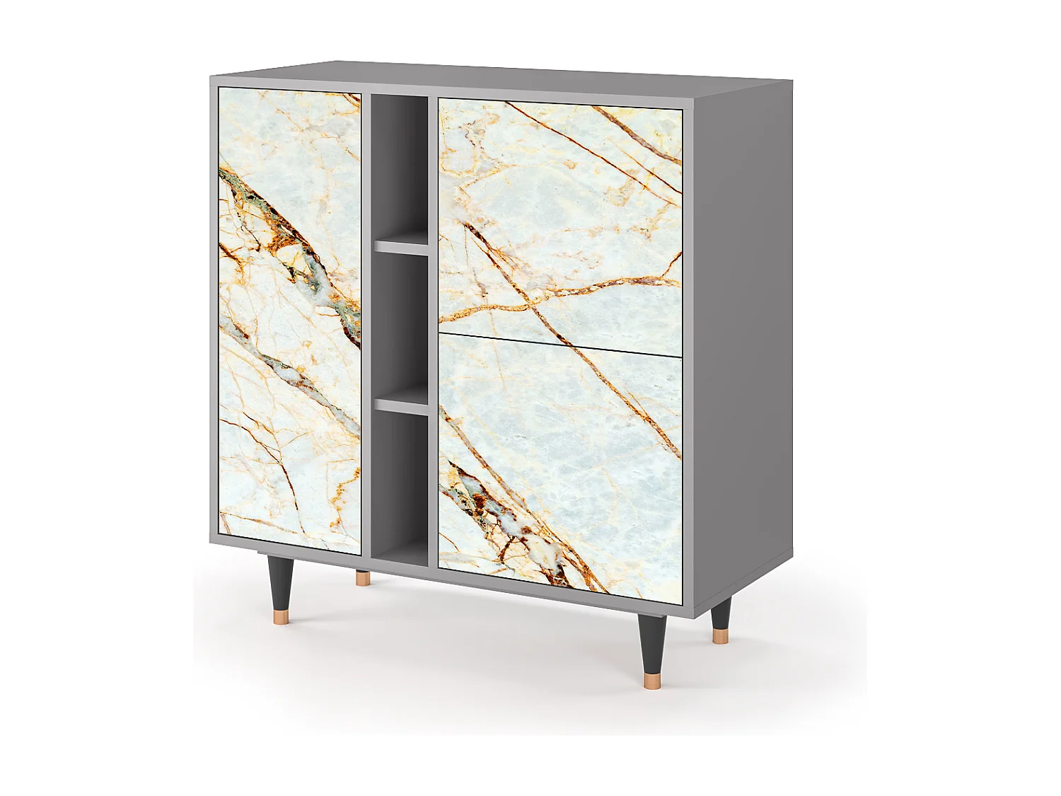 Credenza - 94х96х41 cm - BS5 - Sabbiay Marble, Grigio