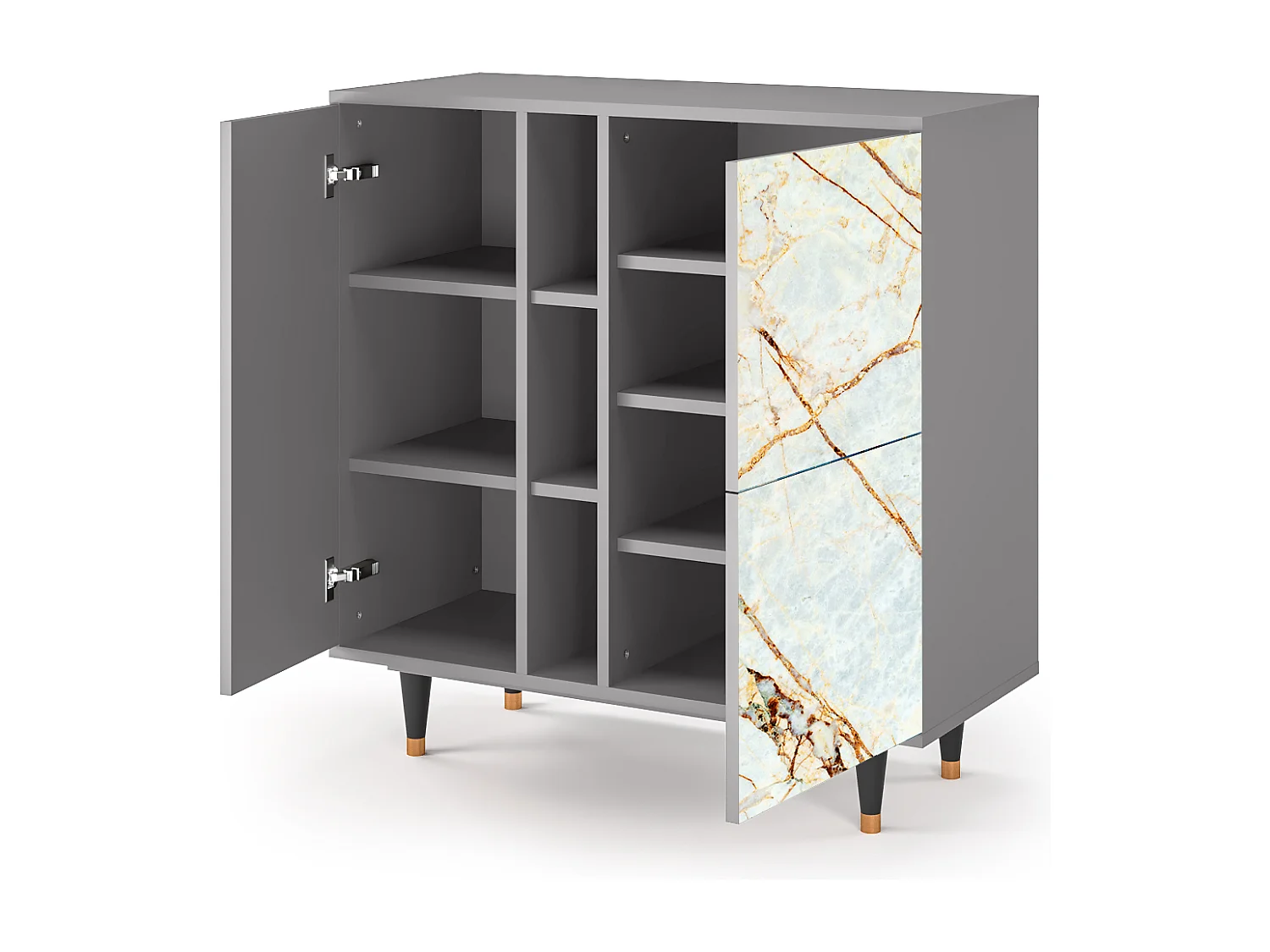 Credenza - 94х96х41 cm - BS5 - Sabbiay Marble, Grigio