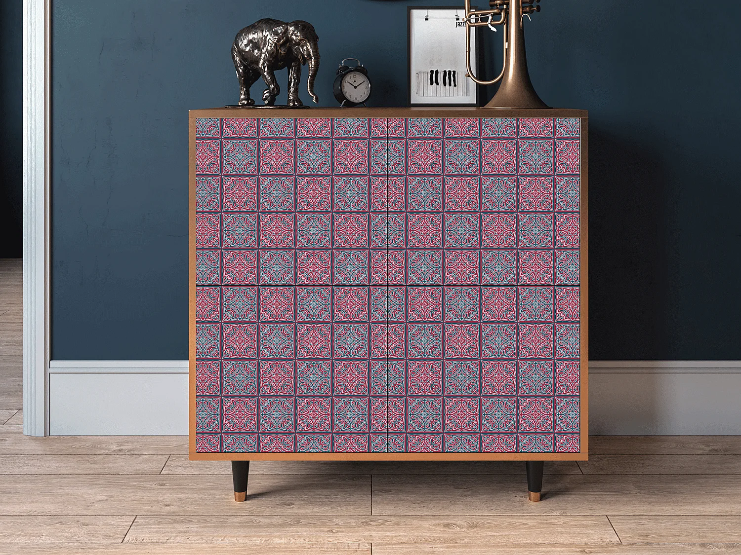 Buffet - 94x96x48 cm - BS3 - Riviera Mosaic, Noyer