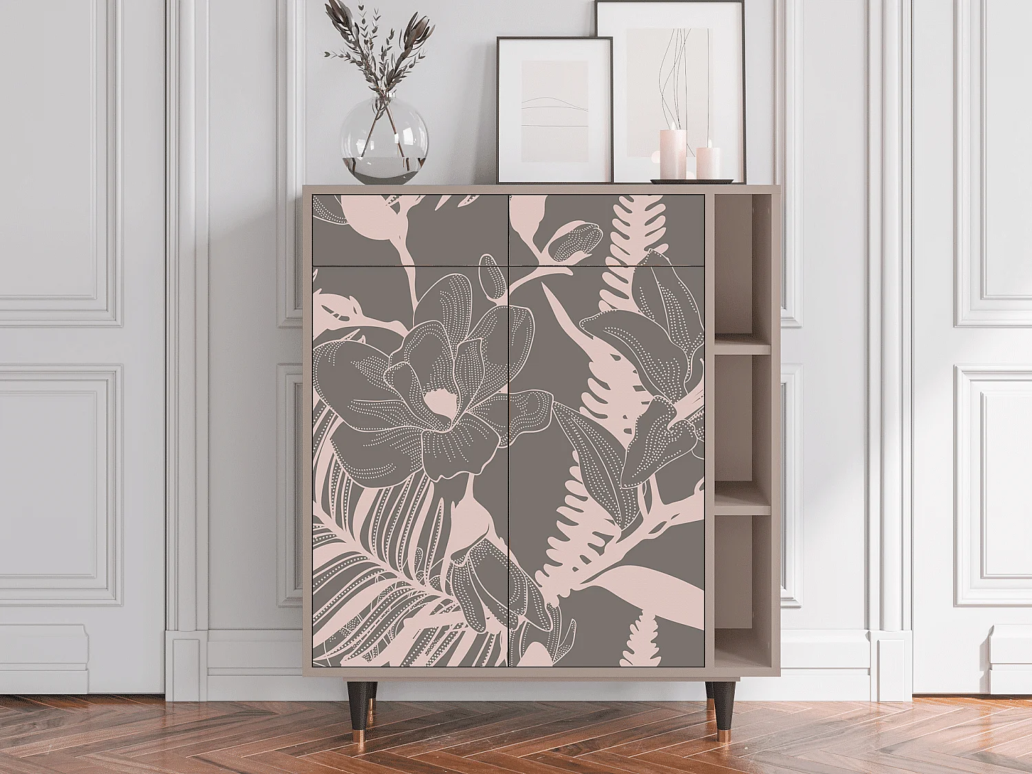 Buffet - 96х110х41 cm - BS6 - Issabelline Flower, Latte