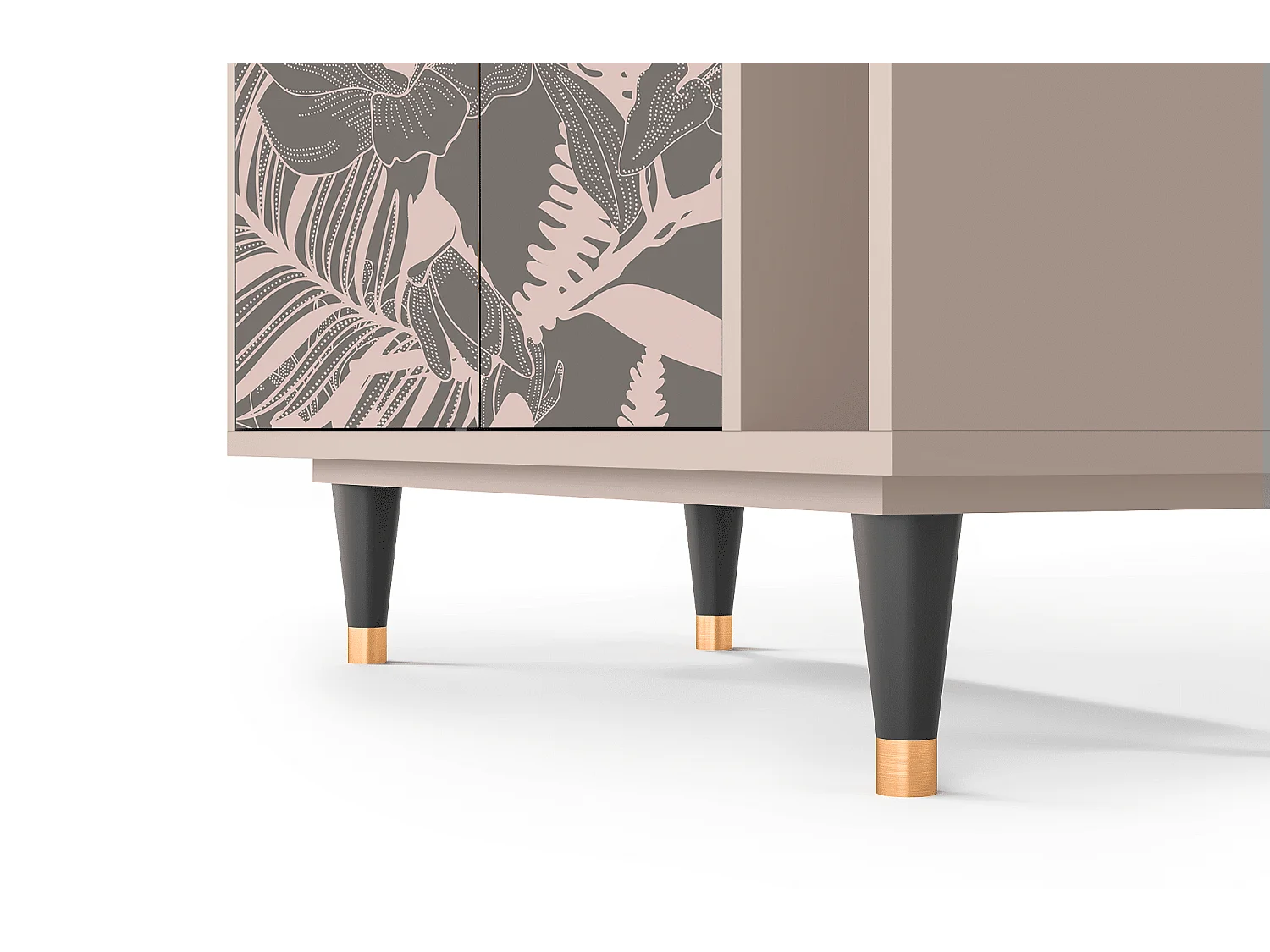 Kredens - 96х110х41 cm - BS6 - Issabelline Flower, Latte