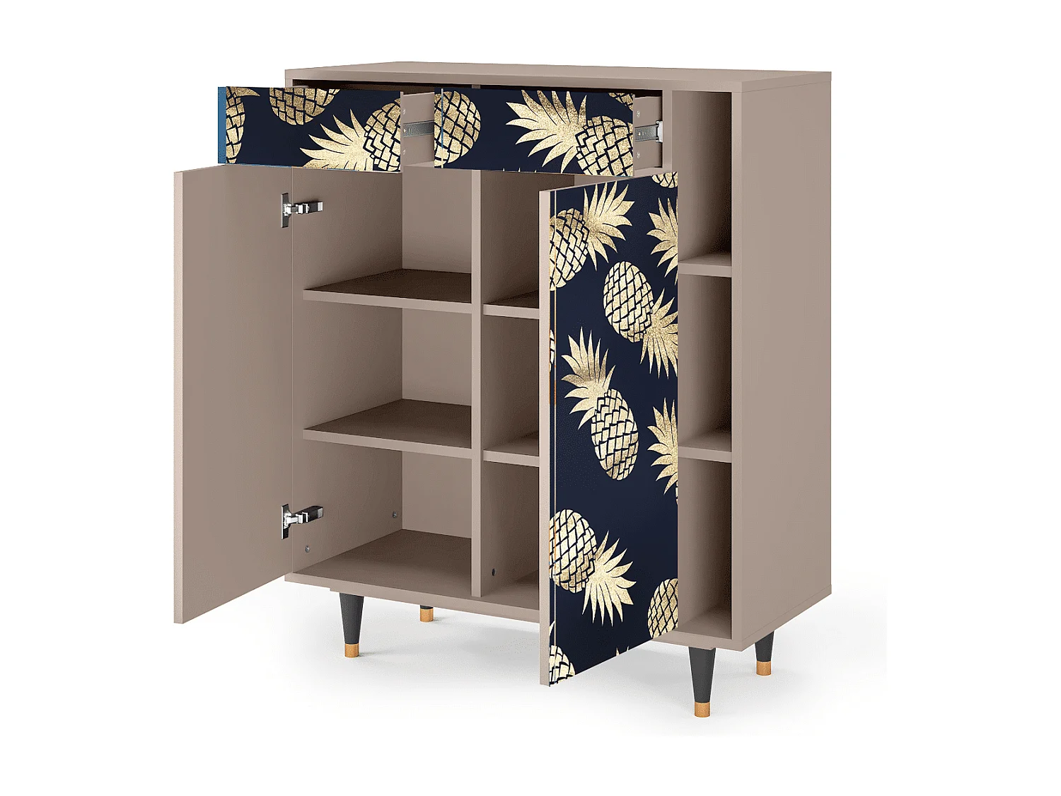 Kredens - 96х110х41 cm - BS6 - Sunny Pineaple, Latte