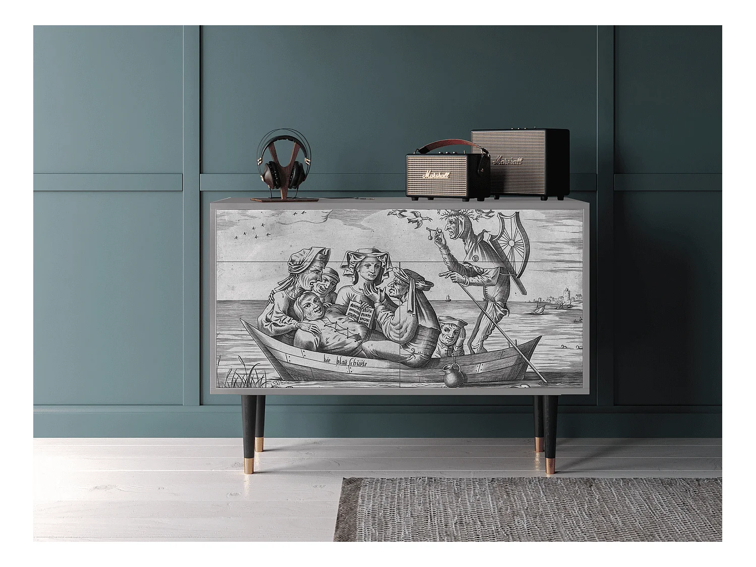 Buffet - 115x85x48 cm - BS4 - Blau Schuyte, Gris
