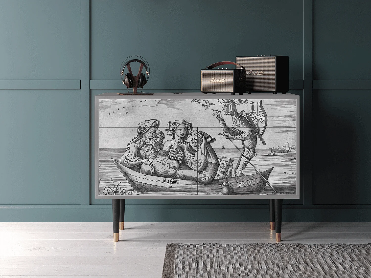 Buffet - 115x85x48 cm - BS4 - Blau Schuyte, Gris