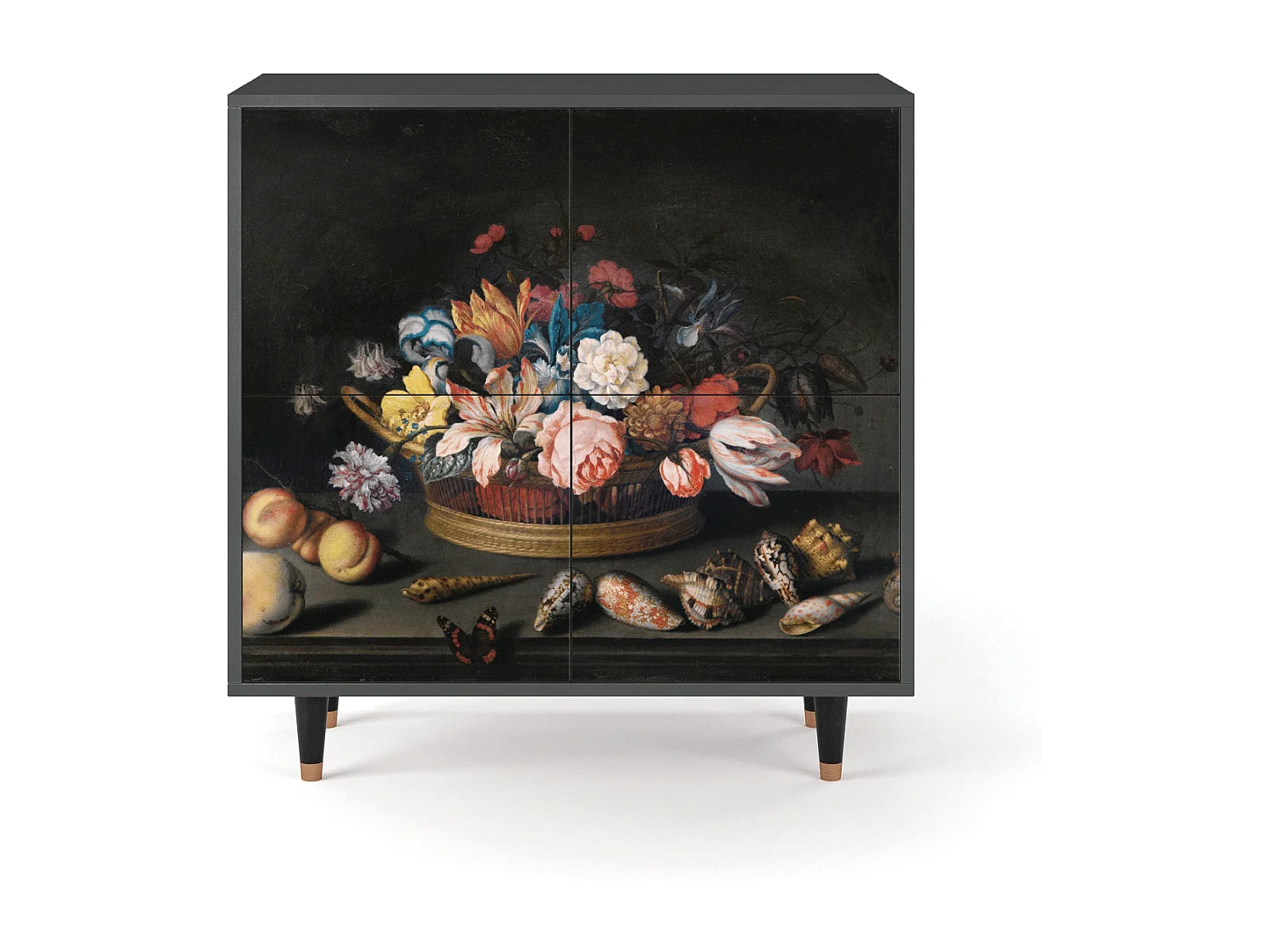 Buffet - 94x96x48 cm - BS3 - Still Life with Flowers, Anthracite