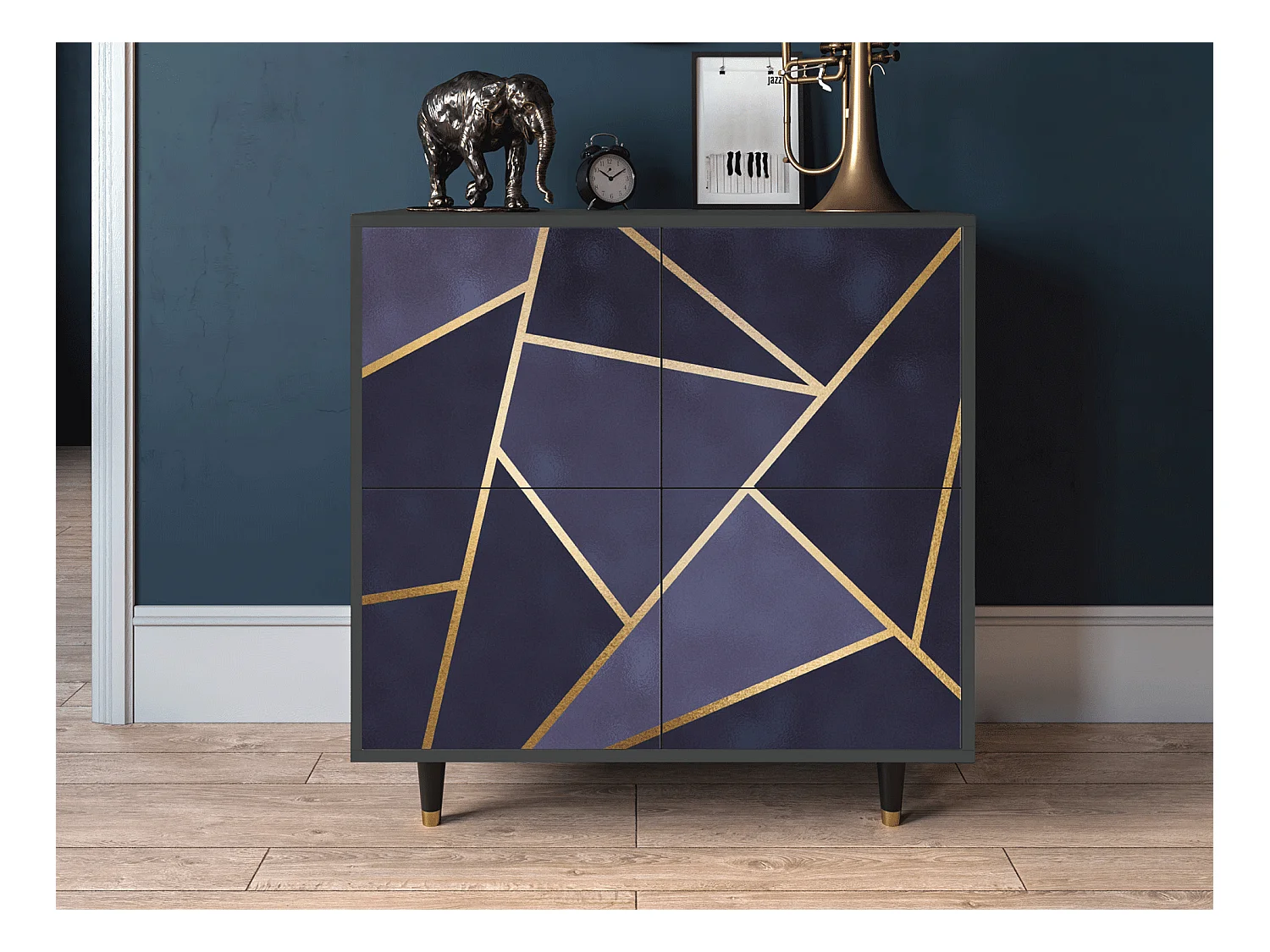 Kredens - 94x96x48 cm - BS3 - The Amethyst, Antracyt