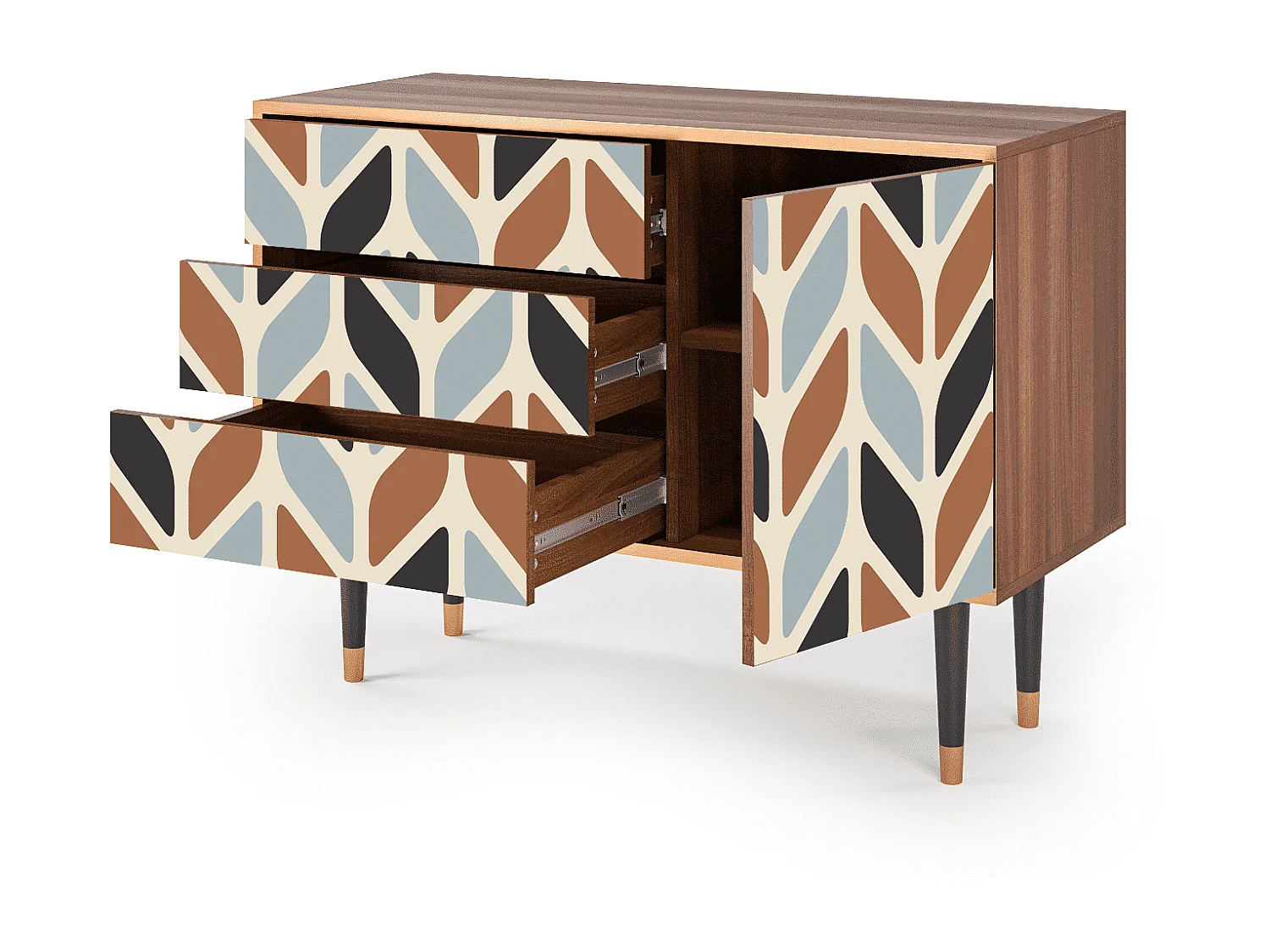 Credenza - 115х84х41 cm - S3 - Beige Laure, Noce