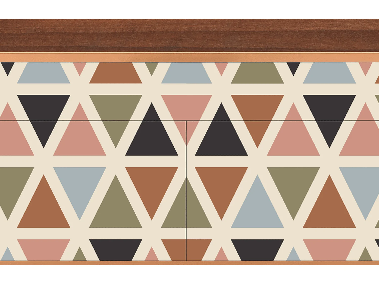 Kredens - 115x85x48 cm - BS4 - Royal Triangles, Orzech