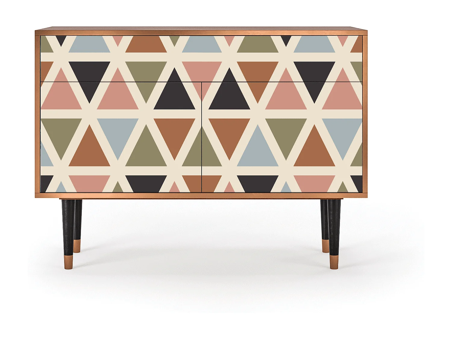 Dressoir - 115x85x48 cm - BS4 - Royal Triangles, Walnoot