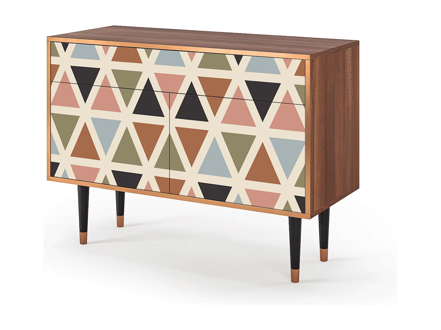 Dressoir - 115x85x48 cm - BS4 - Royal Triangles, Walnoot