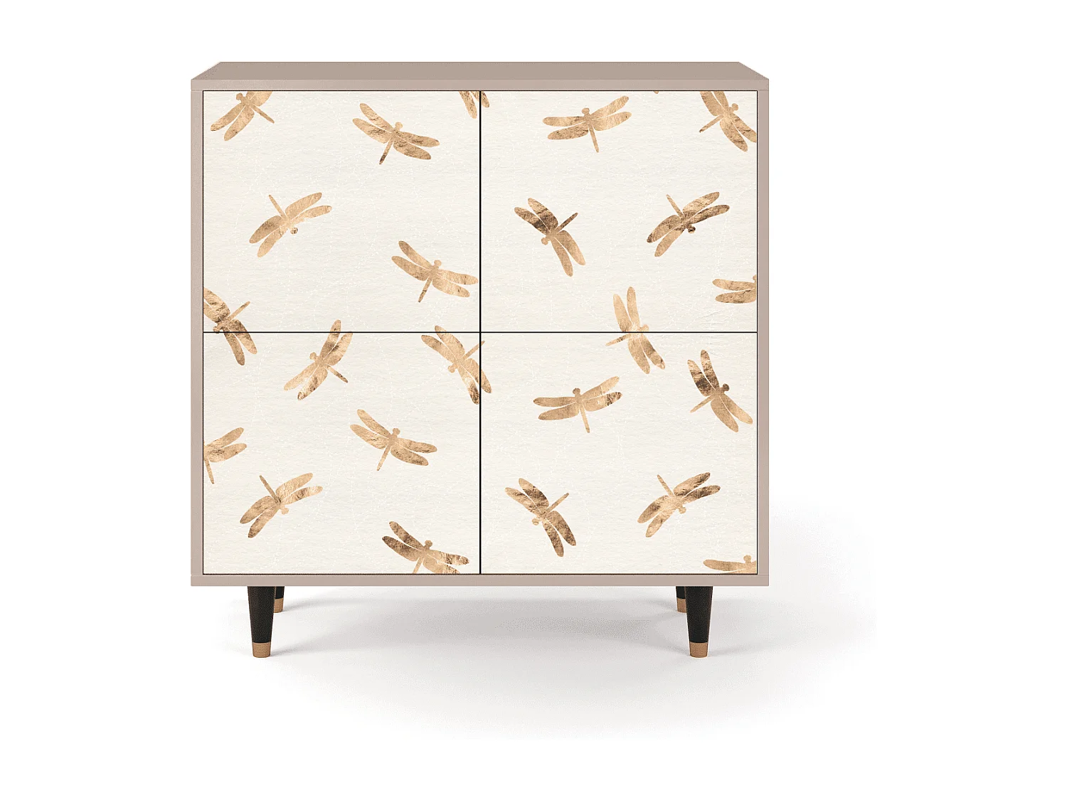 Kredens - 94x96x48 cm - BS3 - Nude Dragonflies, Latte