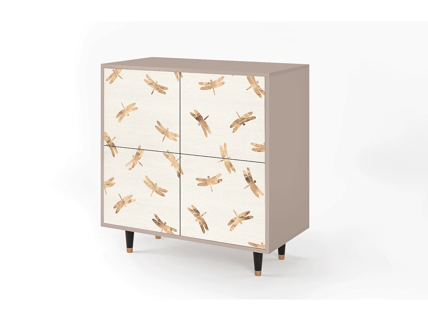 Kredens - 94x96x48 cm - BS3 - Nude Dragonflies, Latte