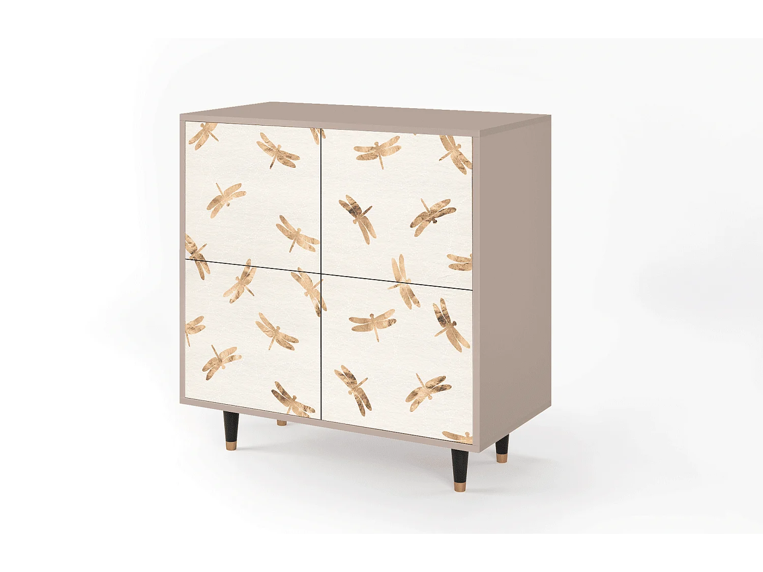 Kredens - 94x96x48 cm - BS3 - Nude Dragonflies, Latte