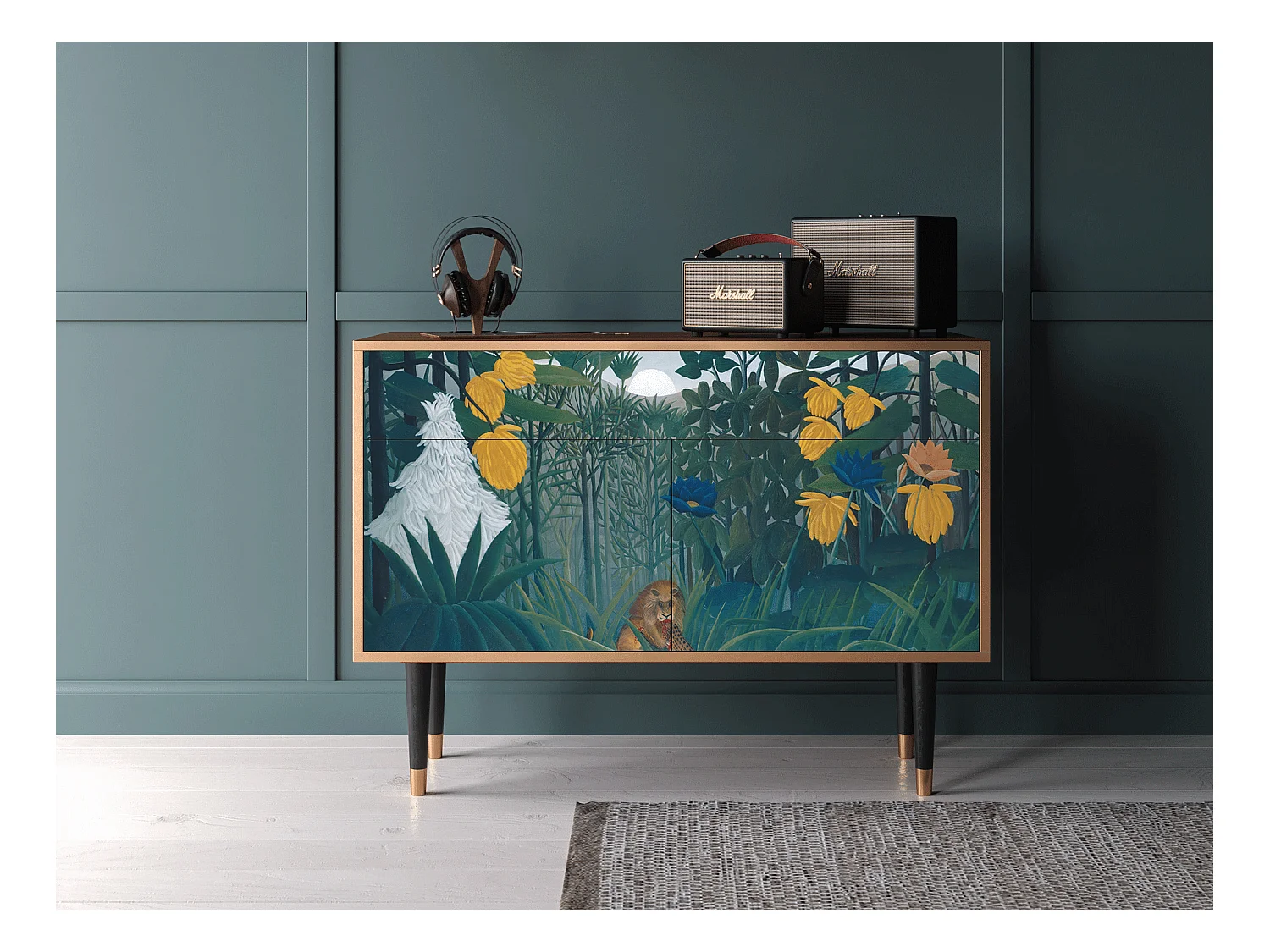 Buffet - 115x85x48 cm - BS4 - The Repast of the Lion, Noyer