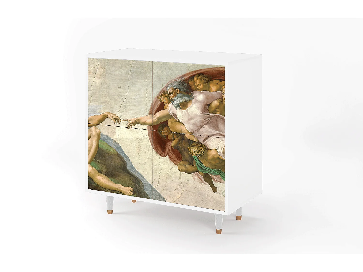 Buffet - 94x96x48 cm - BS3 - The Creation of Adam, Blanc