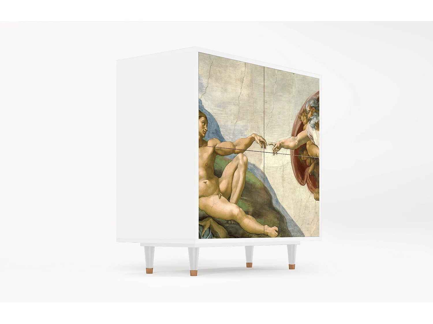 Buffet - 94x96x48 cm - BS3 - The Creation of Adam, Blanc