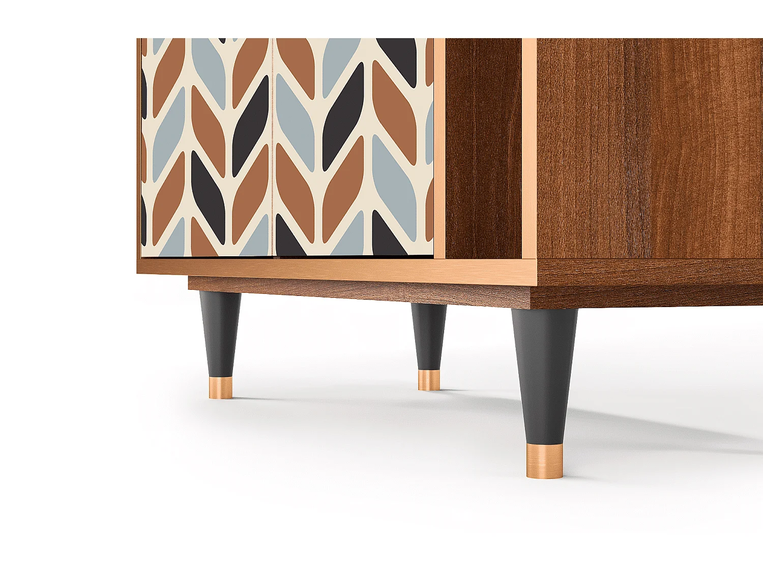 Sideboard - 96х110х41 cm - BS6 - Beige Laure, Walnuss