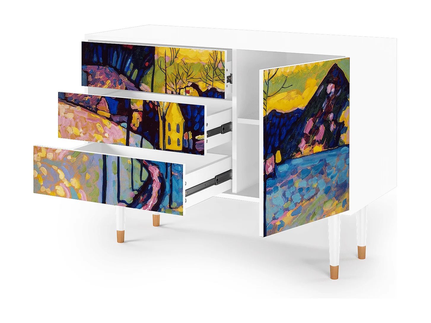 Buffet - 115х84х41 cm - S3 - Winter Landscape, Blanc